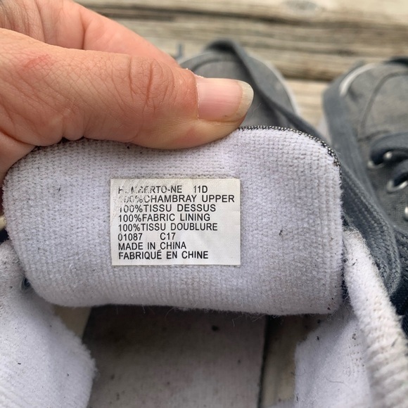 Polo Ralph Lauren Gray Chambray Sneakers - Size 11D Men’s - Picture 8 of 11